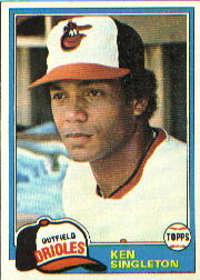 1981 Topps Baseball Cards      570     Ken Singleton
